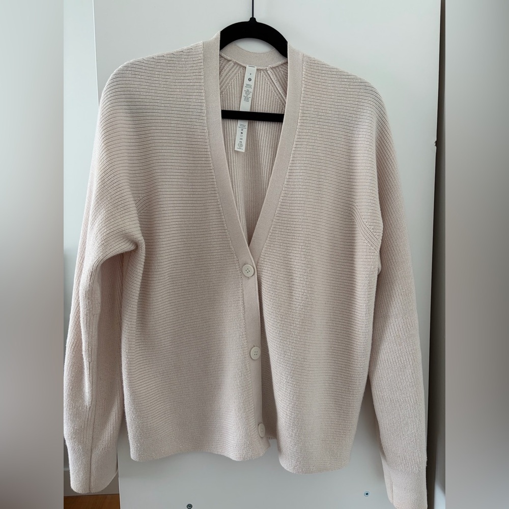 Lululemon Merino Wool-Blend White Opal Cardigan - Picture 3 of 10